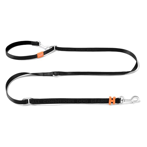 Hands Free Dog Leash with Padded Handle,Multifunctional Crossbody Waist Leash for Walking Running Jogging Training,7.5 FT Nylon Adjustable Length for All Breeds(Black, Ultralight) - color: Black, size: UltraLight