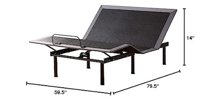 Lucid L150 Adjustable Base – Bed Frame with Head and Foot Incline – Wireless Remote Control – Premium Quiet Motor, Queen size - size: Queen, style: L150