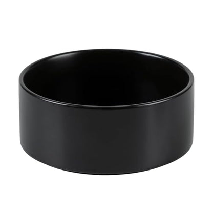 YINGFAN Dog Bowls Heavy Duty Ceramic Dog Bowls Non-Slip Ceramic Basic Bowl for Dogs (28 oz) - color: Black