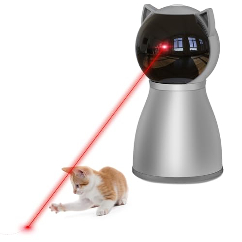 YVE LIFE Laser Cat Toys for Indoor Cats,The 4th Generation Real Random Trajectory Motion Activated Rechargeable Automatic Cat Laser Toy,Interactive Cat Toys for Bored Indoor Cats/Kittens (Gray) - color: Gray