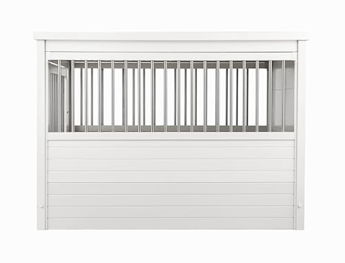 New Age Pet EHHC404XL ecoFLEX Pet Crate/End Table, Antique White, X-Large - color: Antique White, size: 42.6"L x 27.6"W x 30.9"H