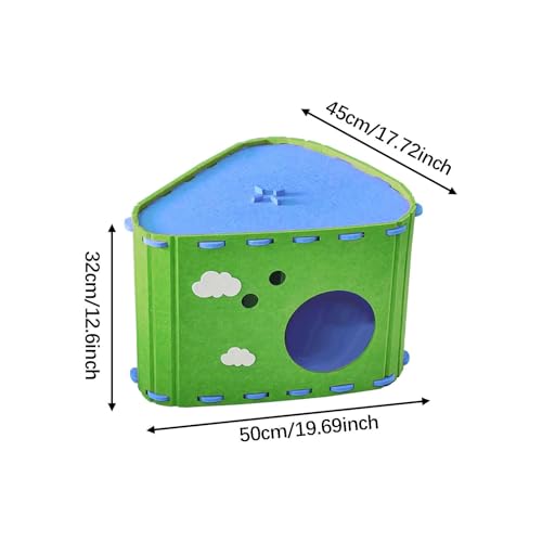 Felt Cat House Hideaway Sturdy Furniture Protector Pet Sleeping Bed Grinding Claw Cozy Portable Practical Cat Bed Cave- Green - color: Green