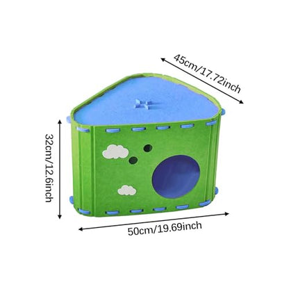 Felt Cat House Hideaway Sturdy Furniture Protector Pet Sleeping Bed Grinding Claw Cozy Portable Practical Cat Bed Cave- Green - color: Green