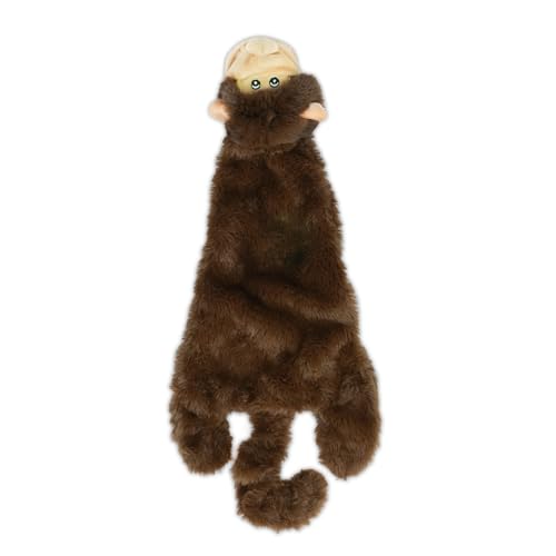 Best Pet Supplies Squeaky Dog Toys with Soft Durable Fabric for Small, Medium and Large Pets Interactive Toy for Indoor Play, Supports Active Biting and Play - Monkey, Medium - color: Brown Monkey, size: Medium