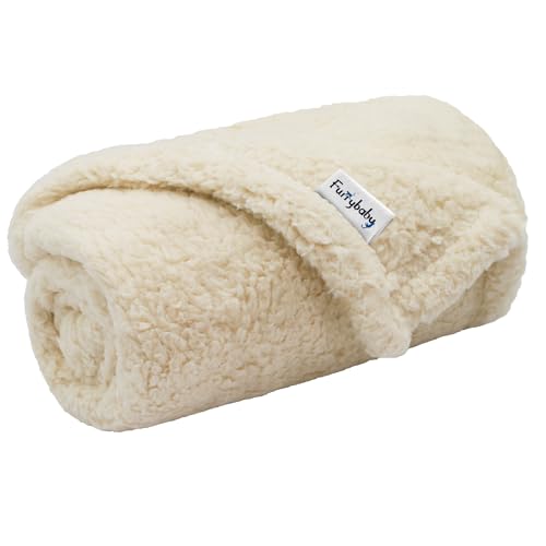 furrybaby Premium Soft Dog Blanket for Small Dogs Puppy Cat Washable Sherpa Fleece 24x32 Inches Pet Throw for Bed Furniture Couch Sofa Protection(Small, Beige Blanket) - color: Beige Blanket, size: 24x32in (pack of 1)