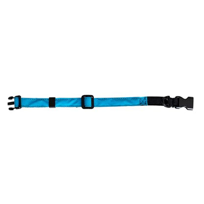 CatGoods Reflective Blue Stretch Cat Collar – Escape-Safe Alternative to Breakaway, Adjustable, Comfortable, ID and Bell Attachment - color: Light Blue