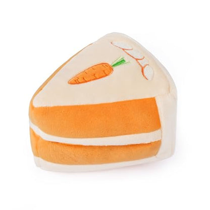 CHEWFFON Easter Dog Puzzle Snuffle Toy, Carrot Cake Treat-Hiding Enrichment Toy for Boredom Relief and Mental Stimulation, Squeaky Cake Gift, Interactive Play for Small and Medium Dogs - style: Carrot Cake