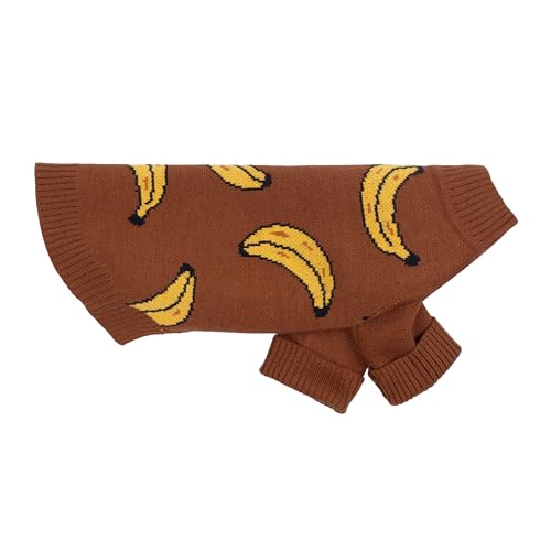 Fitwarm Banana Dog Sweater, Thermal Dog Winter Clothes for Small Dogs Boy Girl, Pet Outfit, Brown, Yellow, Large - color: Banana, size: Large
