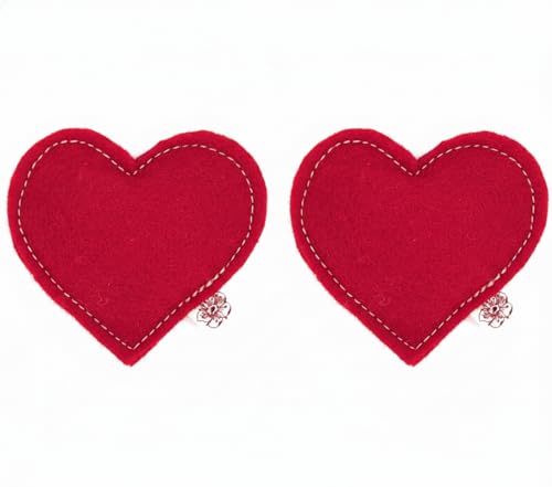 Catnip Toy – Heart Shape, Organic Catnip, 100% Wool Felt, Grown & Made in The USA - Red, 2 Pack - color: Red, size: 2 pack