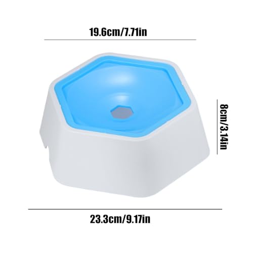 Floating Pet Bowl – Spill Resistant Water Feeder, Anti Tip Design, Dry Mouth Control | Splash Proof Cat Dog Drinking Solution for Home Travel - color: Blue