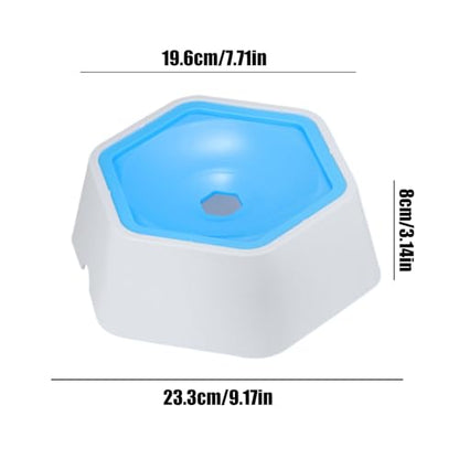 Floating Pet Bowl – Spill Resistant Water Feeder, Anti Tip Design, Dry Mouth Control | Splash Proof Cat Dog Drinking Solution for Home Travel - color: Blue