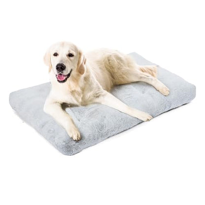 Amazon Basics Large Dog Bed for Crate, Washable Large Dog Mat for Pet Kennel, Anti-Slip, 42x28x4 Inches - size: L-42"×28"×4"