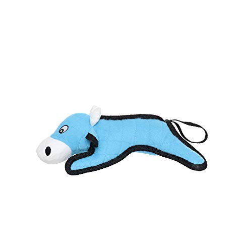 TUFFY World’s Tuffest Soft Dog Toy – Barnyard JR Series, Cow with Squeakers - color: Cow, size: Jr