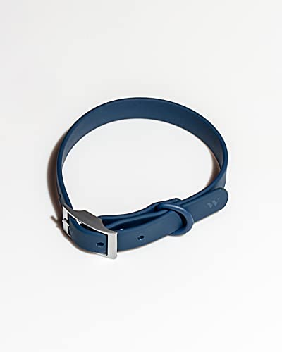 Wild One Dog Collar, Easy-Clean, All Weather Flex-Poly Strap with Metal, Durable, Dirt and Odor Resistant (Navy, XS) - color: Navy, size: XS