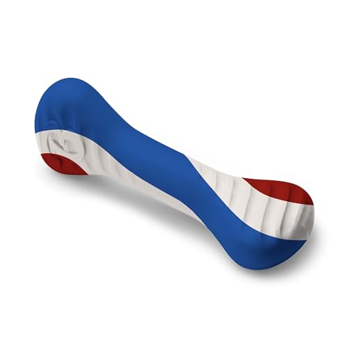 Benebone Natural Rubber Dog Chew Toy, Dog Bone, Limited Edition America 250, Medium - size: 1 Pack, style: America 250 - Bone