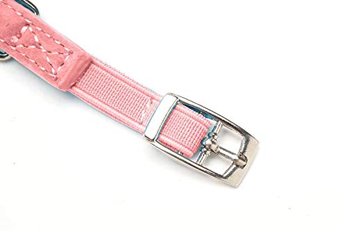CHUKCHI Heart Bling Cat Collar with Safety Belt and Bell 8-11 Inches(Pink) - color: Pink