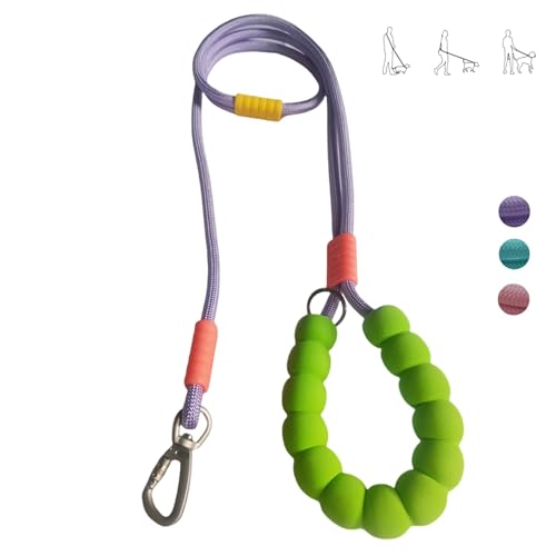 Hands Free Dog Leash,Adjustable Bungee Waist & Crossbody Leash with Comfortable Handle,Heavy Duty Nylon Rope for Small to Large Dogs,Safety Lock for Running,Hiking,Walking (Purple-6ft) - color: Purple, size: 6ft