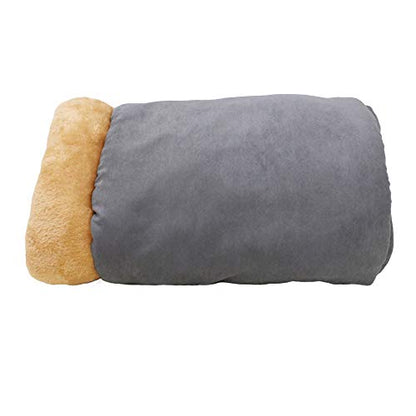 4 in 1 Self Warming Burrow Cat Bed, Pet Hideway Sleeping Cuddle Cave (Gray) - color: Gray