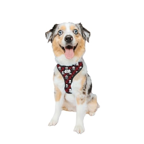 Sassy Woof Dog Adjustable Harness - Star Wars™ The Dark Side - M, Breathable Mesh, No Pull Design with Two D-Rings, Patented Design, Perfect for Small Dogs and Puppies - size: Medium, style: Harness