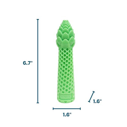 Dental Asparagus Treat-Stuffer Dog Toy – Multi-Textured, Mint Scent, Small & Medium Breeds, 6.7"