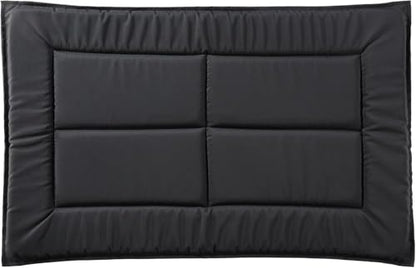Chew Proof Indestructible Dog Bed, Durable Dog Crate Pad for Aggressive Chewers, Chew Resistant Fabric with Soft 1” 30D Foam Support, Tough Kennel Pad (Black, Medium (22"x35")) - size: Medium (22"x35")