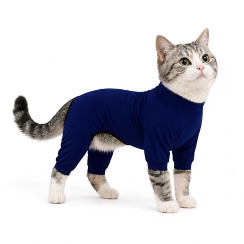 LoveLongLong Dog Jumpsuit with UV Protection and Quick-Dry Fabric for Spring Summer Pet Pajamas Navy Blue XS - color: Navy blue, size: XS (for small dogs)
