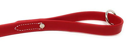 Regal Dog Products Waterproof Leash – 5 ft. Red Dog Leash with Easy to Use Collar Hook, Lightweight, and Proof Training Pet Lead with Vinyl-Coated Webbing for Small, Medium, Large, or XL Dogs - color: Red