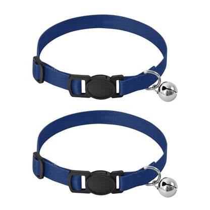 Sapphire Adjustable Pet Collar, 2 Pack Kitten Collar with Bell - color: Sapphire