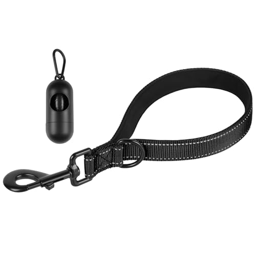 Dog Leash, Short Dog Leash, Leashes for Large Breed Dogs,Traffic Padded Handle- Reflective Training Lead, Perfect for Medium to Large Dogs(12 Inch, Black) - color: Black, size: 12 Inch\1FT