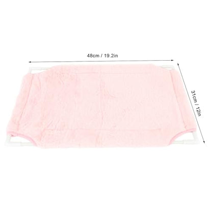Cat Window Bed with Suction Cup, 33 Lbs Load Capacity, 19.2x12 Inches, Warm Plush, Single Layer, Sturdy Mesh and Fiberglass Rods, for Indoor Cats (Pink) - color: Pink