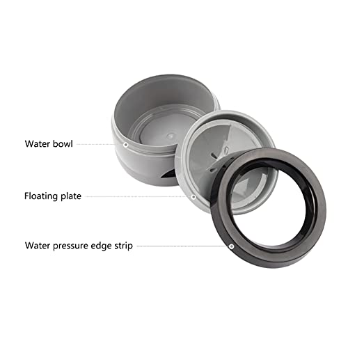 25oz Dog Water Bowl 750mL Slow Feeders Pet Dispenser Car Travel Vehicle Carried No Cats Dog Water Dispenser for Vehicle Car Travel for Crates - color: Gray