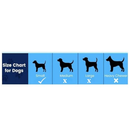 Paws Joy Dog Chew Toys for Small Dogs, Soft Textured Bone and Dumbbell, Brown and Blue, Safe Material, Easy to Clean