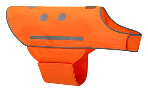 SPOT THE DOG! Reflective Dog Vest - High Visibility Safety Dog Accessories, Fluorescent Dog Apparel for Walking, Hiking & Camping, Hunting (Blaze Orange, Small) - size: Small
