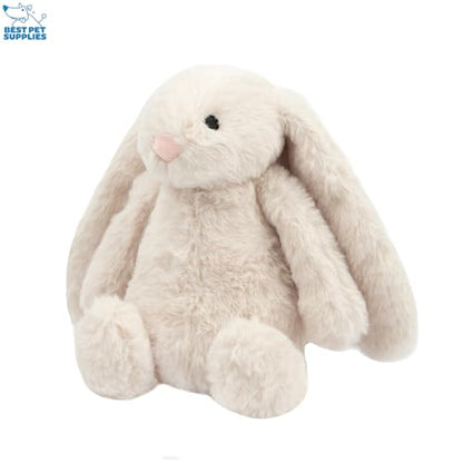 Best Pet Supplies Interactive Squeaky Dog Chew Toy, Ideal Dog Toys for Chewers, Small, Medium & Large Dogs, and Fetch Lovers - Bunny (Beige, Gray), Large - color: Bunny (Beige, Gray), size: Large