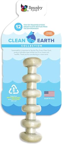Spunky Pup Clean Earth Recycled Stick | Made in USA | Made from 100% Recycled Water Bottles, Gray - style: Stick