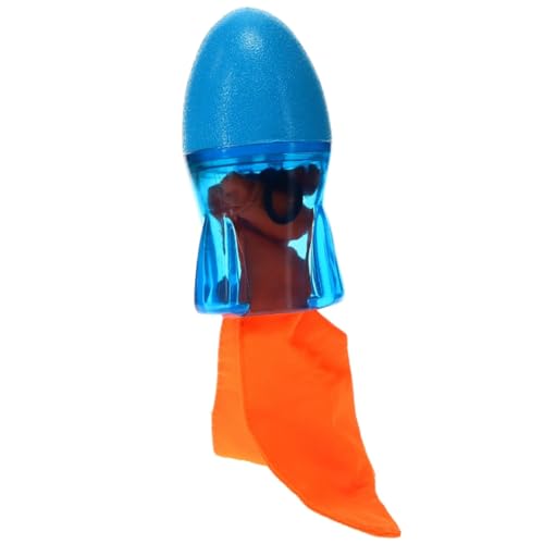 GURU Pet: Bonanza Rocket - Medium - Dog Toy, Blue & Orange, Hides & Dispenses Treats, Durable, Squeaks-Crinkles-Floats, Interactive Tug-Toss-Retrieval