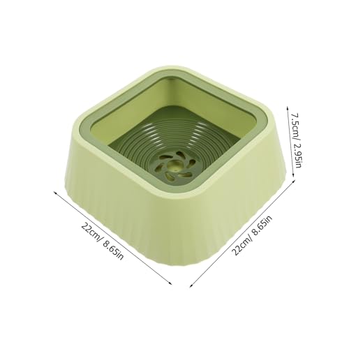 YARNOW Pet Water Bowl Floating Mechanism Spill Drinking Bowl for Small Pets Plastic Design Encourages Hydration Easy to - color: Green