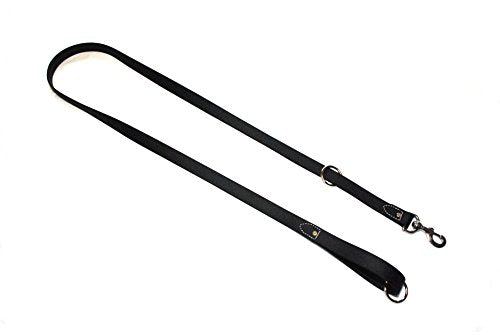 Regal Dog Products Waterproof Leash – 5 ft. Black Dog Leash with Easy to Use Collar Hook, Lightweight, and Proof Training Pet Lead with Vinyl-Coated Webbing for Small, Medium, Large, or XL Dogs - color: Black