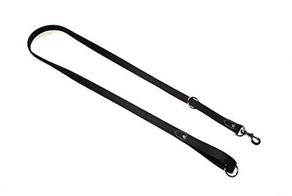 Regal Dog Products Waterproof Leash – 5 ft. Black Dog Leash with Easy to Use Collar Hook, Lightweight, and Proof Training Pet Lead with Vinyl-Coated Webbing for Small, Medium, Large, or XL Dogs - color: Black