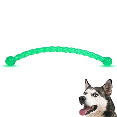 Dog Chew Toys 19'' Long for Medium/Large Dogs Aggressive Chewers, Rubber Dog Rope Toys Knot Teething Toys Almost Indestructible - size: 19''