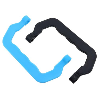 Plastic Dog Crate Pet Carrier Remove Handle Rabbit Cage Cat Carrier Plastic Handle Movable Handle (2 Blue and 2 Black) -4PCS