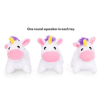 ZippyPaws Burrow Replacement Miniz - Interactive Dog & Puppy Toys for Boredom, Stimulating Pet Products to Keep Them Busy, Plush Refills for Hide & Seek Puzzle, Squeaky Toy for Enrichment - Unicorns - style: Unicorns (3-pack)