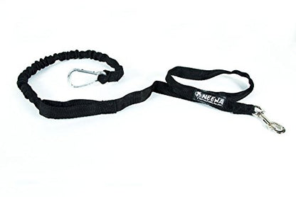 Neewa Tug Line with Bungee (1.5m (5ft), Black), To Run with Your Dog, Hands-Free Dog Leash - size: 1.5 - 2.0 m