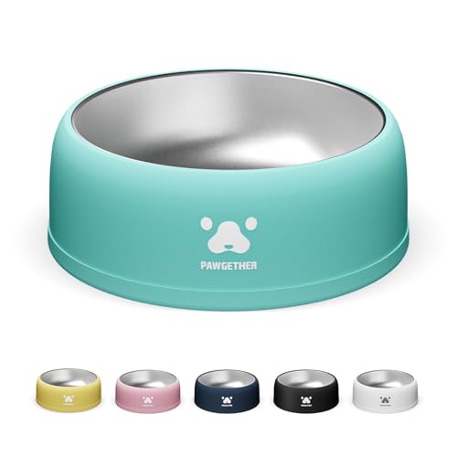 PAWGETHER® Stainless Steel Dog Bowls, Dog Food and Water Bowl Non-Slip Easy to Clean Dishwasher Safe for Puppy Small Medium Dogs Cats Mint Green 34oz - color: Mint Green (34oz)