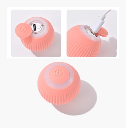 Wloom Cat Ball - Interactive, Self-Moving, Automatic Rolling Toy for Indoor Playing, Stimulates Hunting Instinct in Your Kitty (Pink) - color: pink