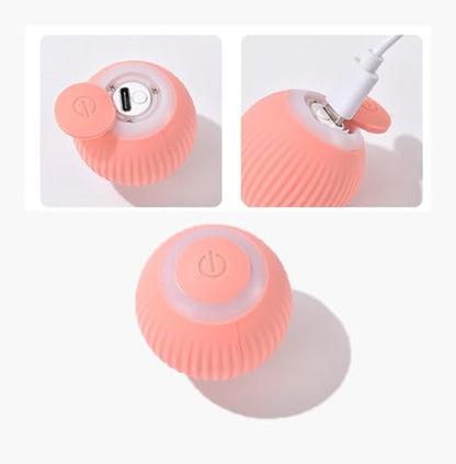 Wloom Cat Ball - Interactive, Self-Moving, Automatic Rolling Toy for Indoor Playing, Stimulates Hunting Instinct in Your Kitty (Pink) - color: pink