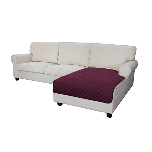 Easy-Going Sectional Couch Covers for Dogs L Shape Sofa Cover Reversible Sofa Slipcover Chaise Lounge Cover Furniture Protector Cover for Pets Dog Cat (42 x 52 inches, Wine/Wine) - color: Wine/Wine, size: 42" x 52"