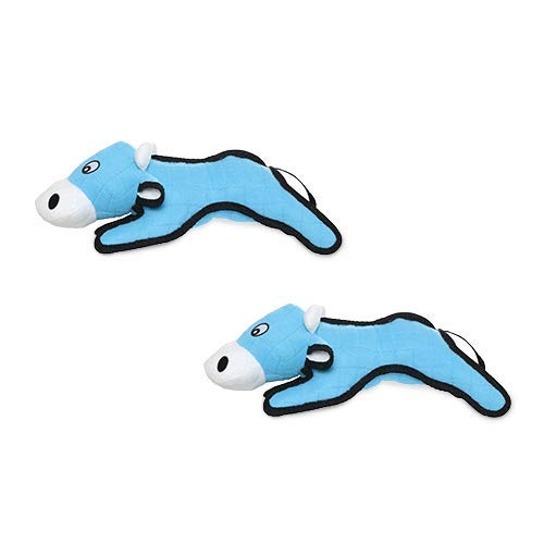 TUFFY World’s Tuffest Soft Dog Toy – Barnyard Series, Cow with Squeakers, Large, 2 Pack - color: Cow, size: Large 2 Pack