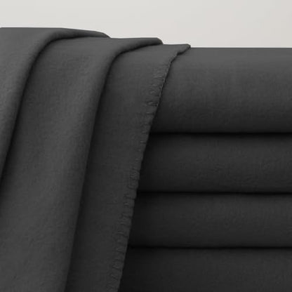 ZYFZCYBL Fleece Throw Blankets Lightweight Warm Soft Cozy Pet-Friendly Bulk Fleece Throw Blanket Solid for Home Bed, Sofa，Office,Gifts, Couch (Pack of 6-50 x 60 inch，Black) - color: Black