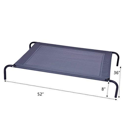 Giantex Elevated Pet Bed for Medium Large Dogs, Keep Pets Cool, Portable Raised Pet Cot Indoor Outdoor Camping, Waterproof Breathable Mat Steel Frame, Easy Assembly (X-Large) - size: X-Large